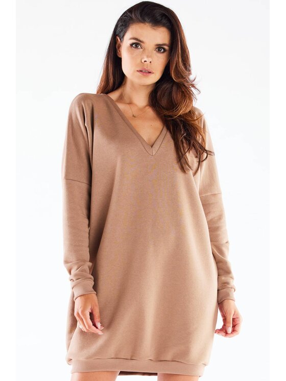 Infinite You Infinite You Vestito di maglia M272 Beige Basic Fit