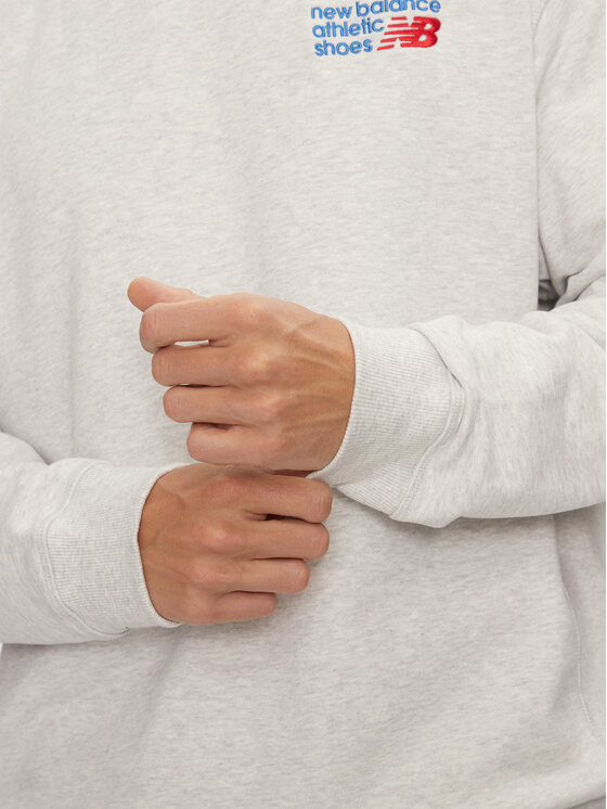 New Balance New Balance Sweatshirt Athletics Premium Logo MT41547AHH Grau Relaxed Fit