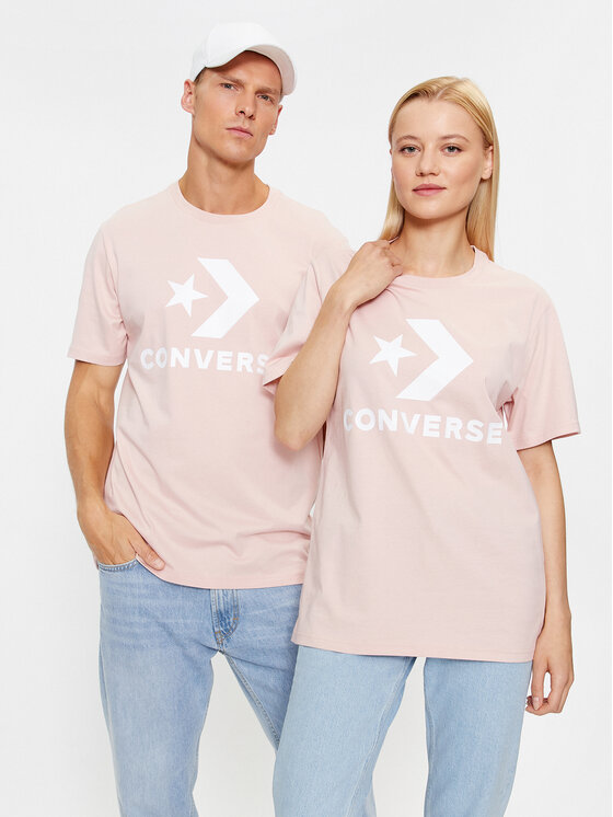 Converse T shirt Standard Fit Center Front Large Logo Star Chev Ss Tee 10025458 A09 Rose Regular Fit Modivo