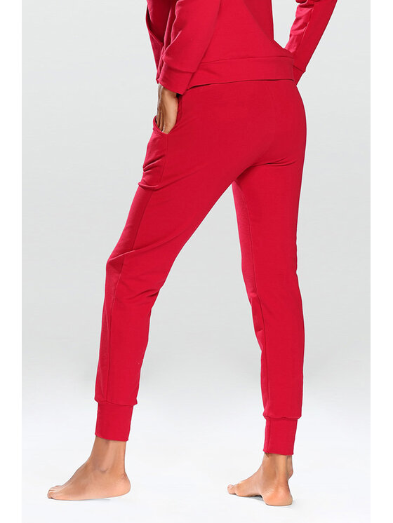 DKaren Sport DKaren Sport Spodnie dresowe Seattle Czerwony Classic Fit