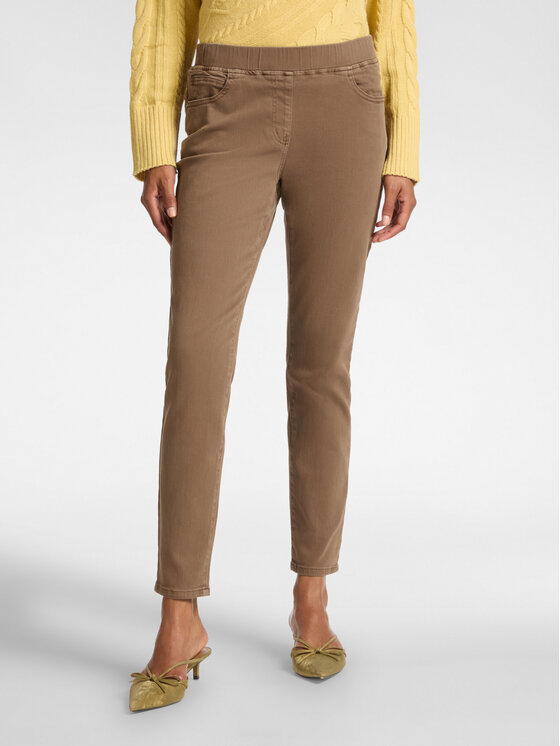 Elena Mirò Elena Mirò Pantaloni di tessuto P152P000343N022 Marrone Skin Fit