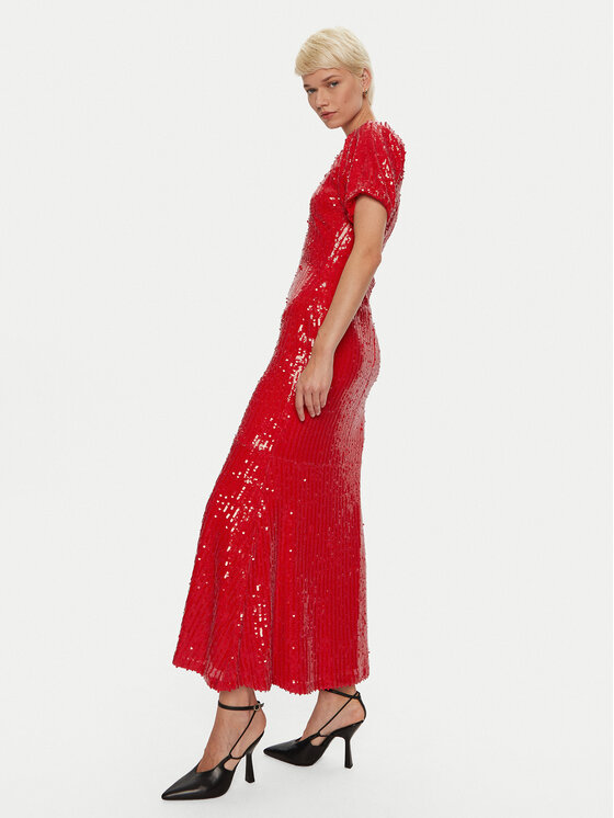 ROTATE ROTATE Coctailkleid Latti 1131513017 Rot Regular Fit