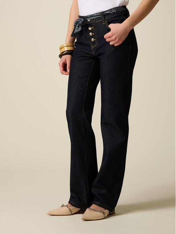 Oltre Oltre Jeans P494R009180N034 Blu Regular Fit