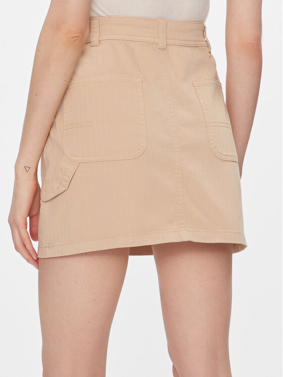 Pepe Jeans Pepe Jeans Spódnica mini Becky PL901091 Beżowy Slim Fit