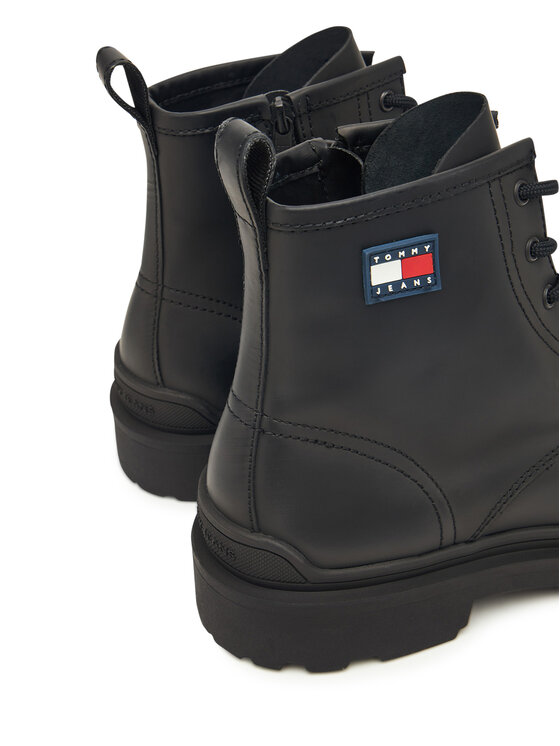 Tommy Jeans Tommy Jeans Schnürschuhe Tjm Lace Up Rubberized EM0EM01628 Schwarz