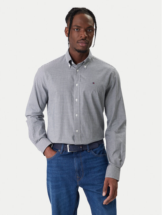 Tommy Hilfiger Tommy Hilfiger Πουκάμισο Gingham MW0MW41699 Μπλε Regular Fit
