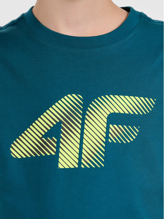 4F 4F T-Shirt 4FJWAW26TTSHM3508-40S Πράσινο Regular Fit