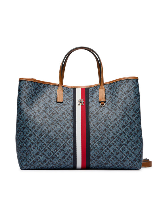 Tommy Hilfiger Tommy Hilfiger Torebka Th Monoplay Satchel Corp AW0AW19516 Granatowy