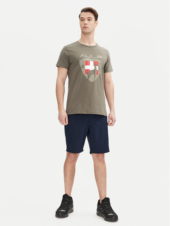 Aulp Aulp Tričko Roque Kaki Regular Fit