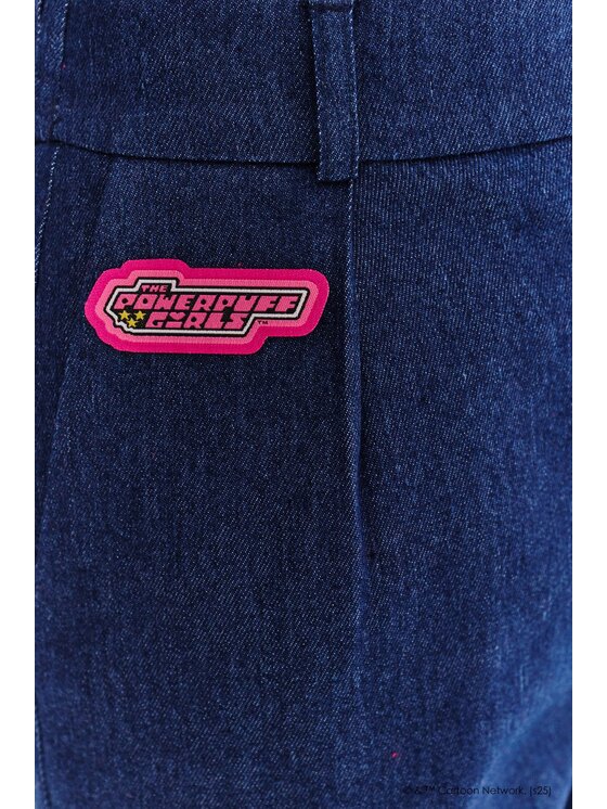 NAOKO NAOKO Jeansy Powerpuff Girls Granatowy Regular Fit