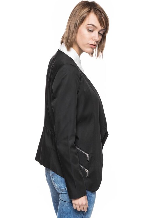 Tom Tailor Tom Tailor Giacca da abito BLAZER OPEN FRONT Nero Slim Fit