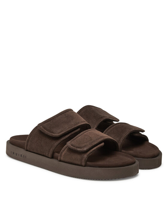 Inuikii Inuikii Klapki Suede Double Band 50102-510 Brązowy