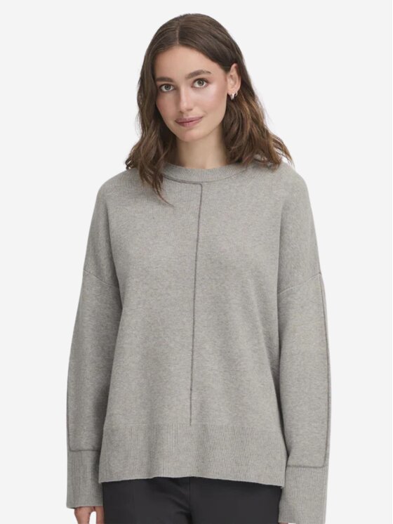 ICHI ICHI Maglione Maglia ihballia ls2 Grigio Regular Fit