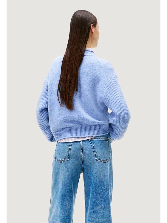 Tommy Jeans Tommy Jeans Πουλόβερ TJW MELANGE FLAG SWE Μωβ Casual Fit