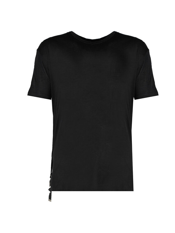 Les Hommes Les Hommes T-Shirt LKT144 740U | Relaxed Fit Lyocell T-Shirt Μαύρο Regular Fit