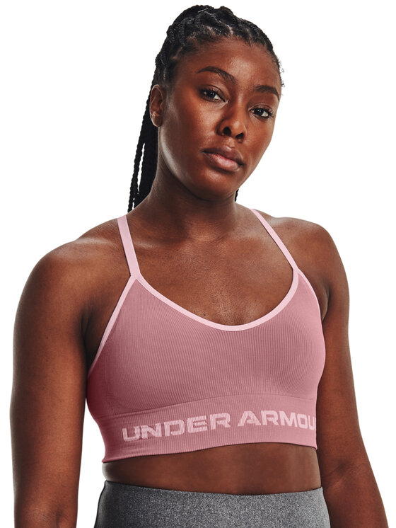 Under Armour Sporta krūšturis UA Seamless Low Long Rib 1373870 Rozā