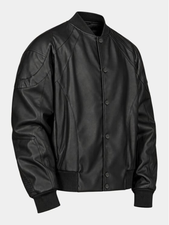 MADE BY SOCIETY MADE BY SOCIETY Kurtka anorak Matt Frame - J17959 Czarny Basic Fit