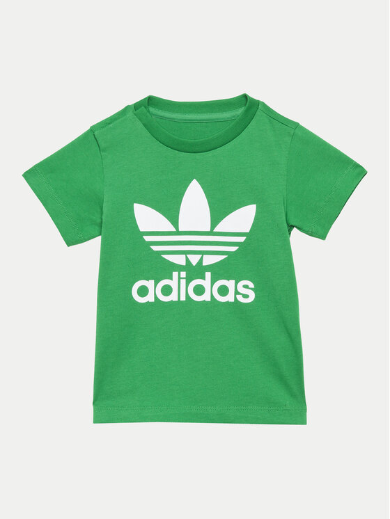 adidas Tričko Trefoil IY4028 Zelená Regular Fit