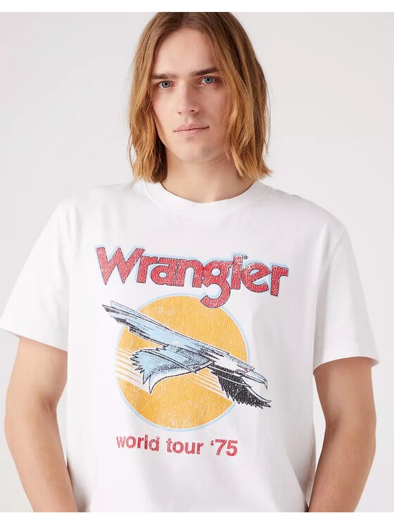 Wrangler Wrangler T-shirt EAGLE TEE Bianco Regular Fit