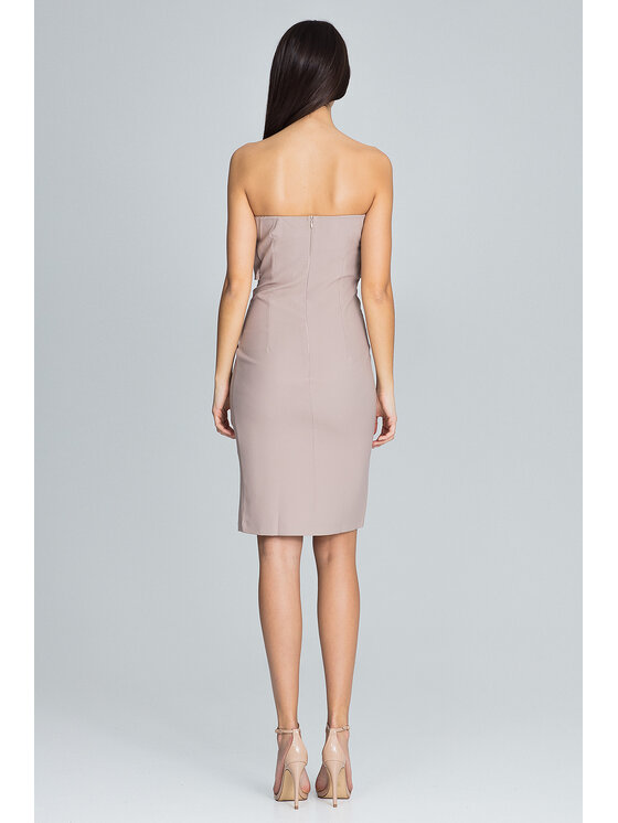 FIGL FIGL Sukienka M571 Beżowy Regular Fit