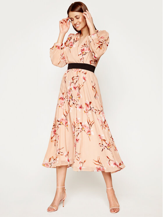 Marella Marella Abendkleid Cutter 32214001 Beige Regular Fit