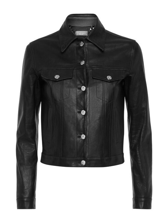 PHILIPP PLEIN PHILIPP PLEIN Giacca di pelle 27267 Nero Regular Fit