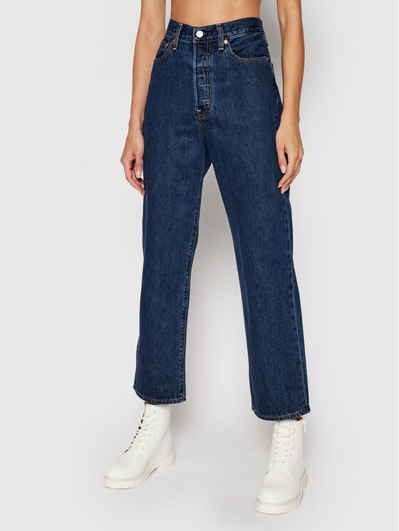 Levi's® Levi's® Jeans hlače Ribcage Ankle 72693-0072 Mornarsko modra Straight Fit