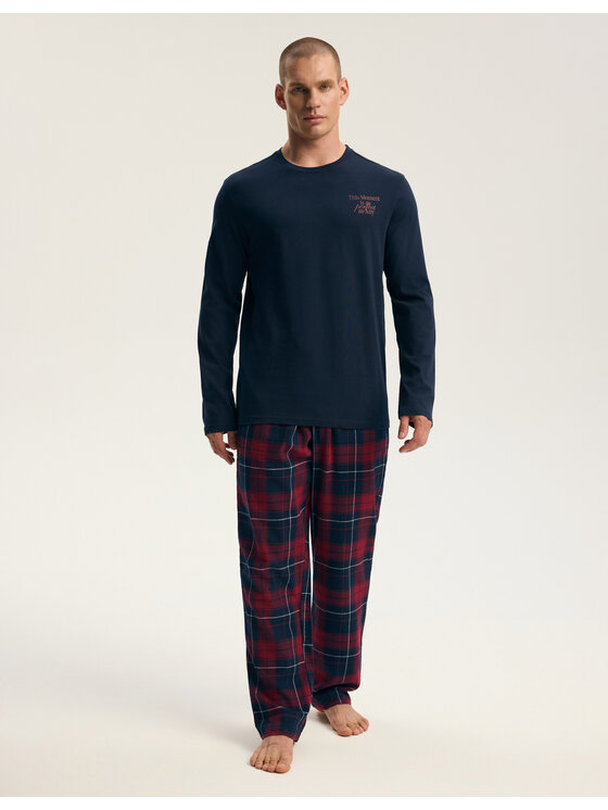 Henderson Henderson Piżama 45455 Granatowy Regular Fit