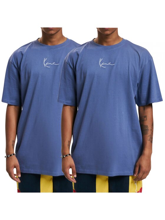 Karl Kani Karl Kani T-Shirt SMALL SIGNATURE 2 PACK ESSENTIAL TEE Niebieski Regular Fit