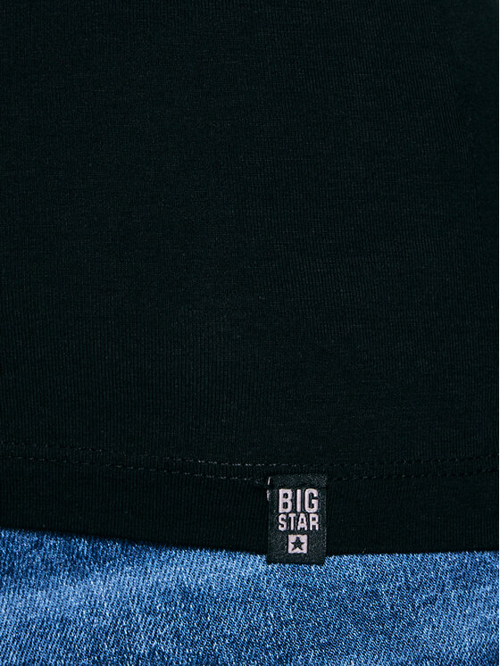 BIG STAR BIG STAR Longsleeve SUPICLASSICALA Czarny Slim Fit