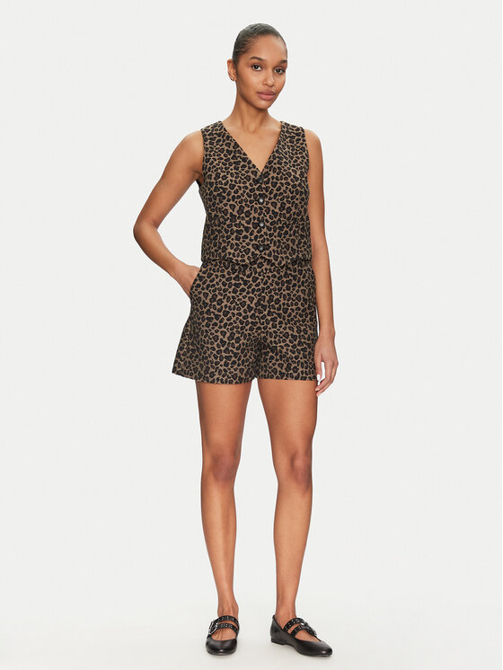 Morgan Morgan Prsluk 251-CBILI.F Smeđa Slim Fit