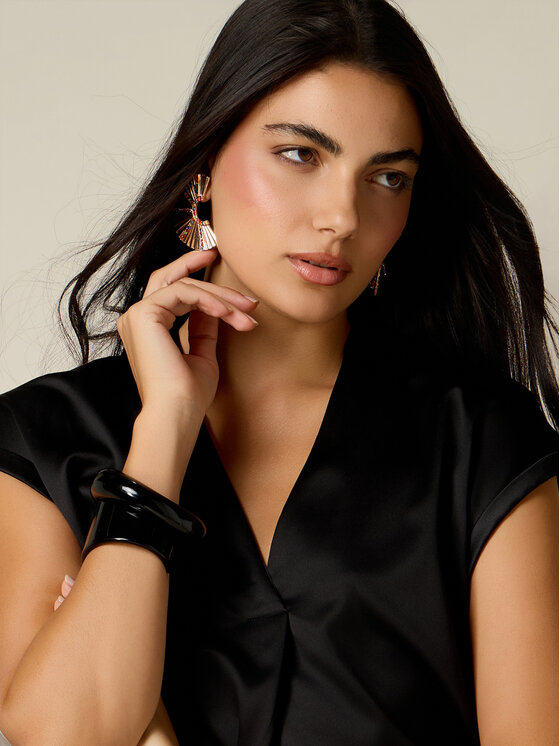 Oltre Oltre Koszula G268J304555N033 Czarny Regular Fit