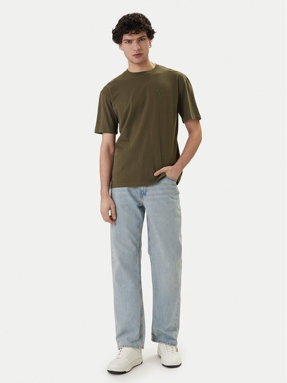 Guess Guess Tricou F6GI11 K8HM4 Kaki Regular Fit