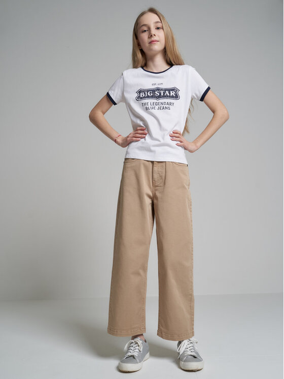 BIG STAR BIG STAR Jeansy sia_801 Beżowy Wide Fit