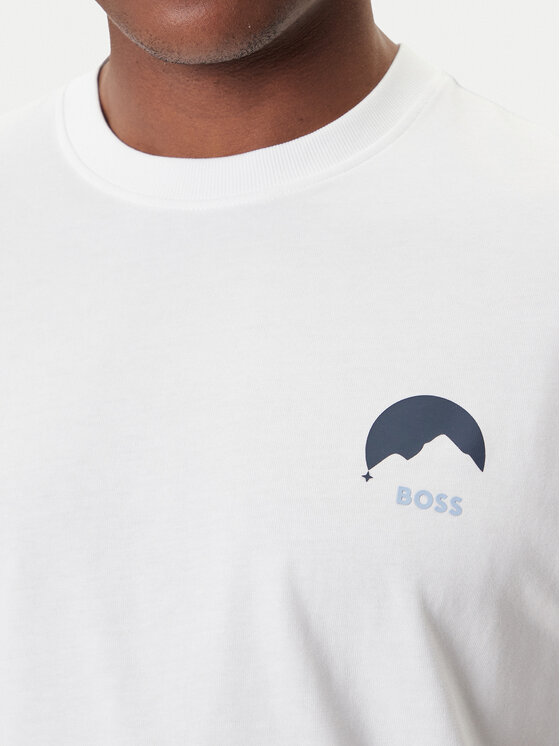 BOSS BOSS Tričko Te_Move 50547087 Biela Relaxed Fit