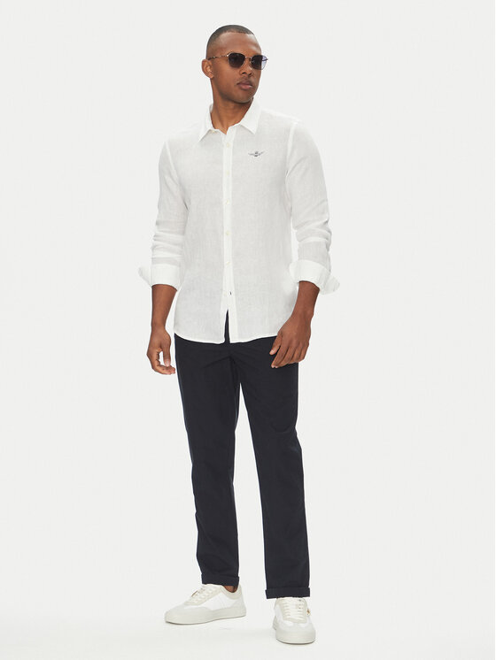 Aeronautica Militare Aeronautica Militare Marškiniai 251CA1239CT3089 Balta Regular Fit