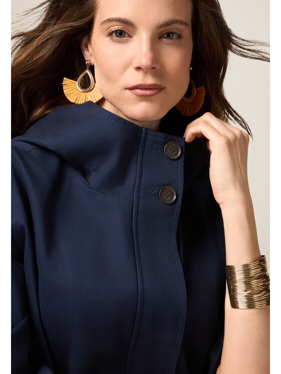 Oltre Oltre Cappotto 0058J000097N034 Blu Over Fit