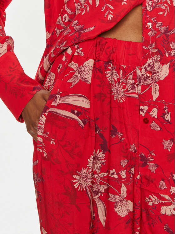 ViCOLO ViCOLO Hlače TB1274 Crvena Relaxed Fit