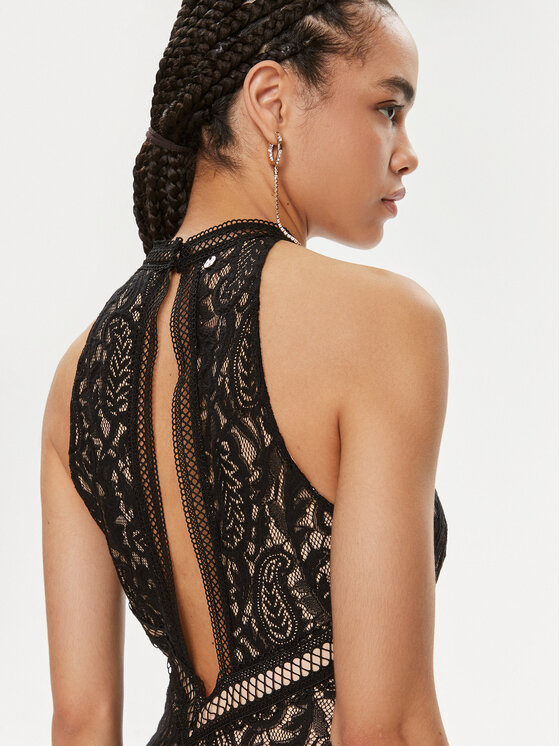 Guess Guess Вечірня сукня Liza W4GK20 KC760 Чорний Slim Fit