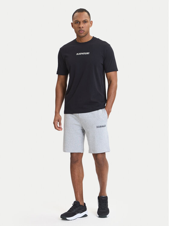 Napapijri Napapijri T-krekls S-Flint NP0A4FZZ Melns Regular Fit
