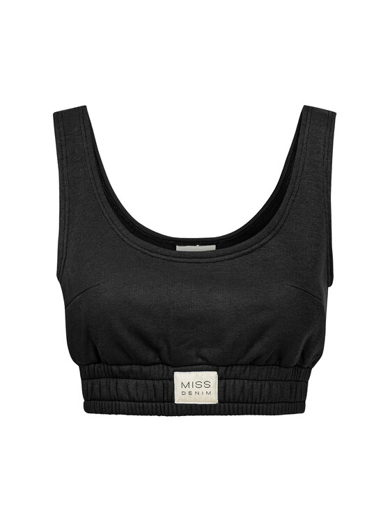 MissDenim MissDenim Top Flippy Top Czarny Basic Fit