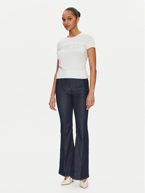 Guess Guess T-shirt W5GI04 J1314 Svijetloplava Slim Fit