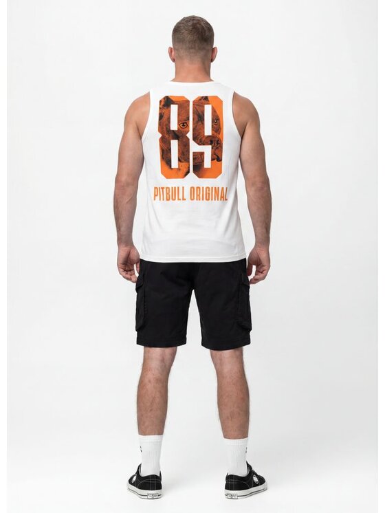 PITBULL PITBULL Tank top EIGHTY NINE DOG Biały Regular Fit