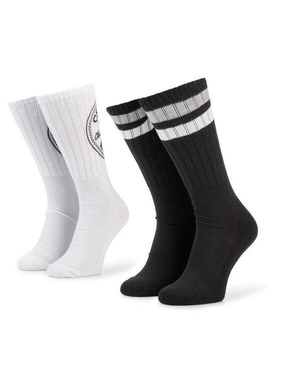 Converse Converse Σετ 2 ζευγάρια ψηλές κάλτσες unisex E744A-2020 Μαύρο