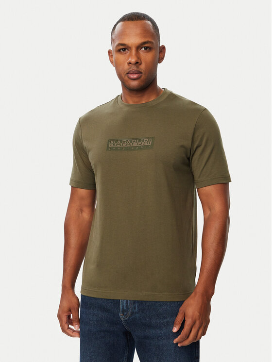 Napapijri Napapijri T-shirt S-Box Logo NP0A4IFL Tamno zelena Regular Fit