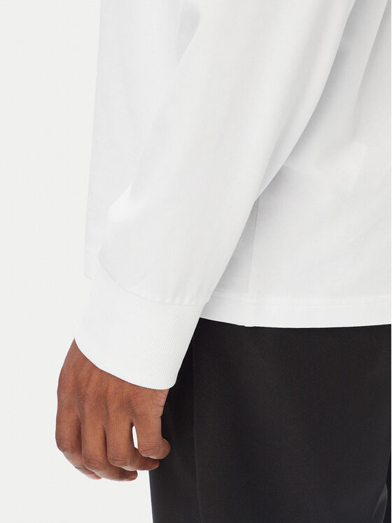 BOSS BOSS Pikkade varrukatega T-särk 50576916 Valge Regular Fit