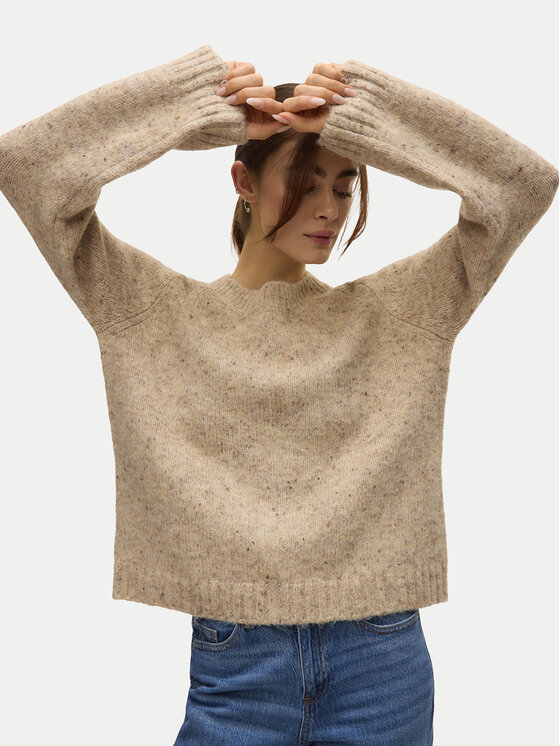 Vero Moda Vero Moda Sweater Ingrid 10331365 Bézs Regular Fit