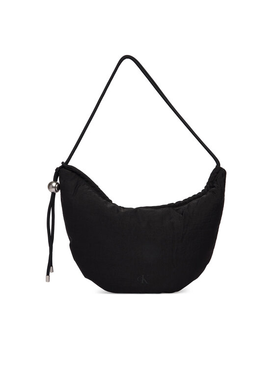Calvin Klein Calvin Klein Дамска чанта Nylon Cord Small Hobo Bag LV04F3382G Черен
