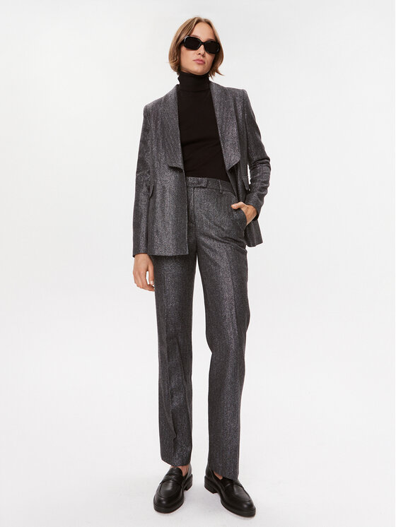 TWINSET TWINSET Spodnie materiałowe 232TT2451 Szary Regular Fit