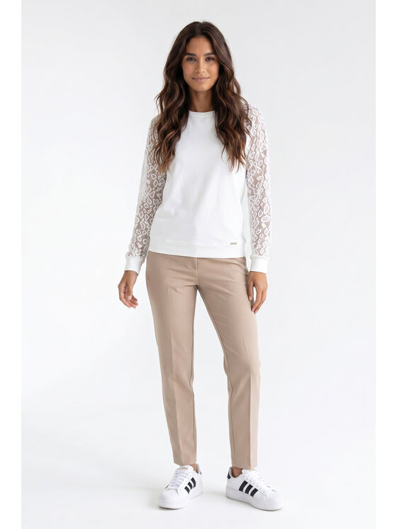 FIGL FIGL Μπλουζάκι M1352 Κρεμ Regular Fit
